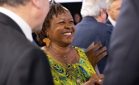 Susan Kinyua al lliurament del Premi Harambee 2024