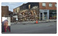 Débris de la maison ravagée par l’incendie.