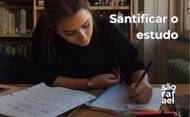 Dois rapazes a estudar. Capa do artigo sobre a santificação do estudo
