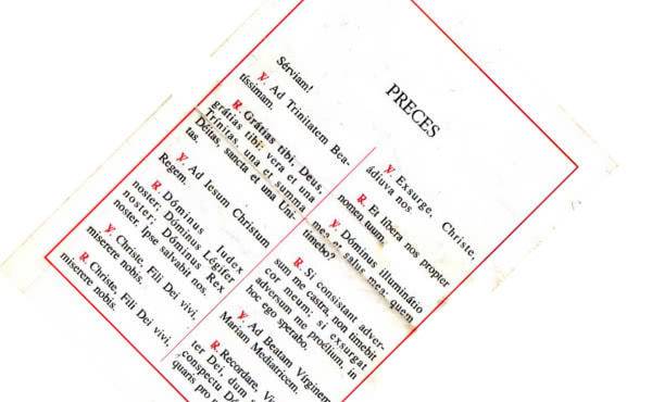 The Prayers (Preces) of Opus Dei